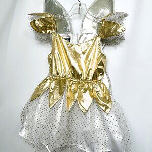 Golden Tinker Bell Fairy Dress Secrets Nunley Collection Child NWT NOS